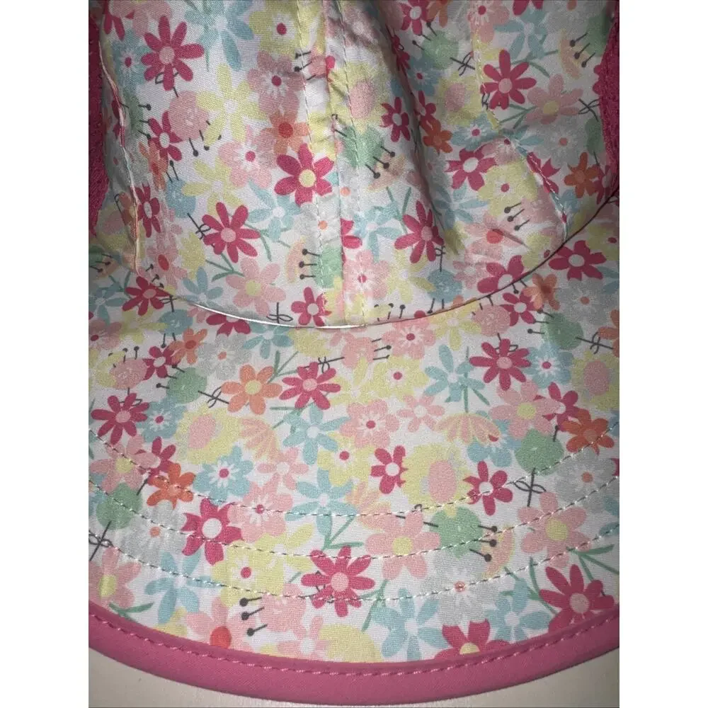 OMDEX Kids Bucket Hat Adjustable Floral Pink UPF 50+ NWT Size L Kids